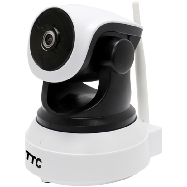 スマホで簡単設定＆遠隔監視　動くものに反応し自動録画開始　ＩＰネットワーク(屋内用)パンチルト型赤外線カメラ        WTW-IP003S