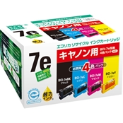 エコリカ　リサイクルインク　キヤノン7e　4色パック　 ECI-CA07E4P/BOX