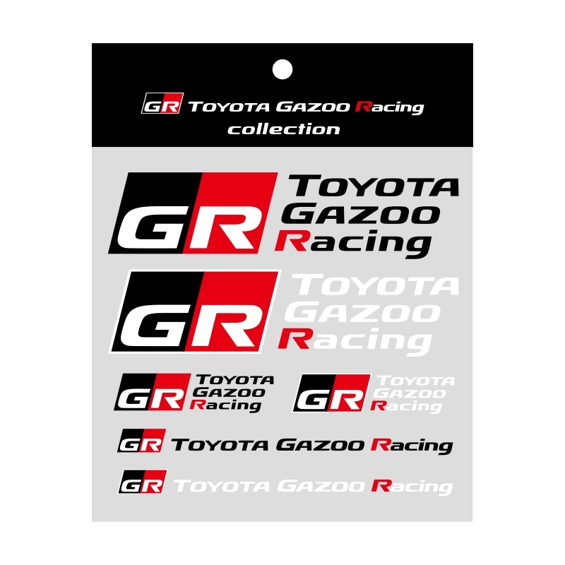 トヨタ ステッカー GR TOYOTA GAZOO Racing 黒文字左右2 - 1